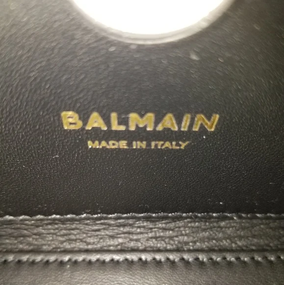 Balmain B-Buzz 19 Embellished Leather Crossbody Bag Black - Picture 10 of 15